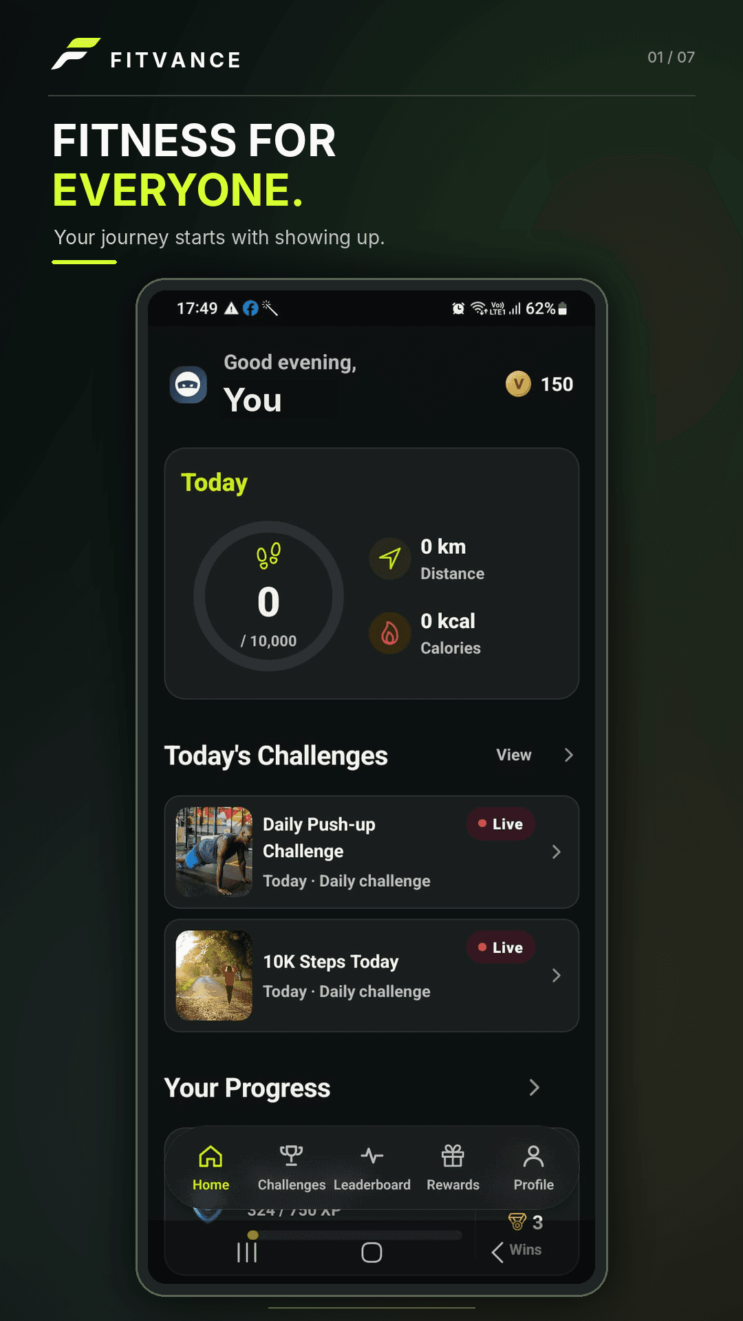 FitVance Android app: Fitness For Everyone